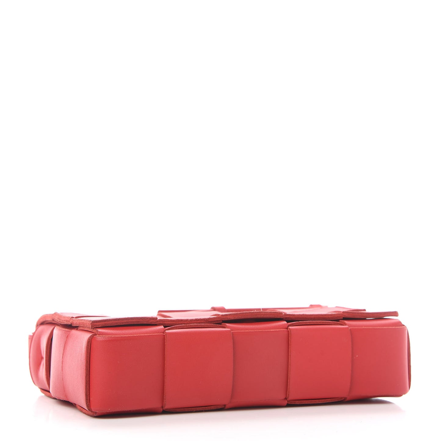 Lambskin Maxi Intrecciato Cassette Crossbody Bag Bright Red