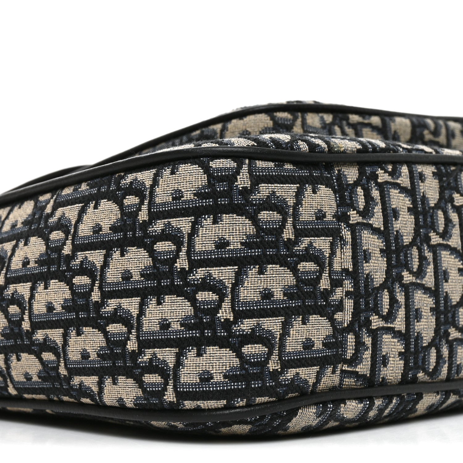 Christian Dior Oblique Saddle Tote Beige Black 7 of 8