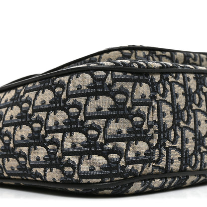 Christian Dior Oblique Saddle Tote Beige Black 7 of 8