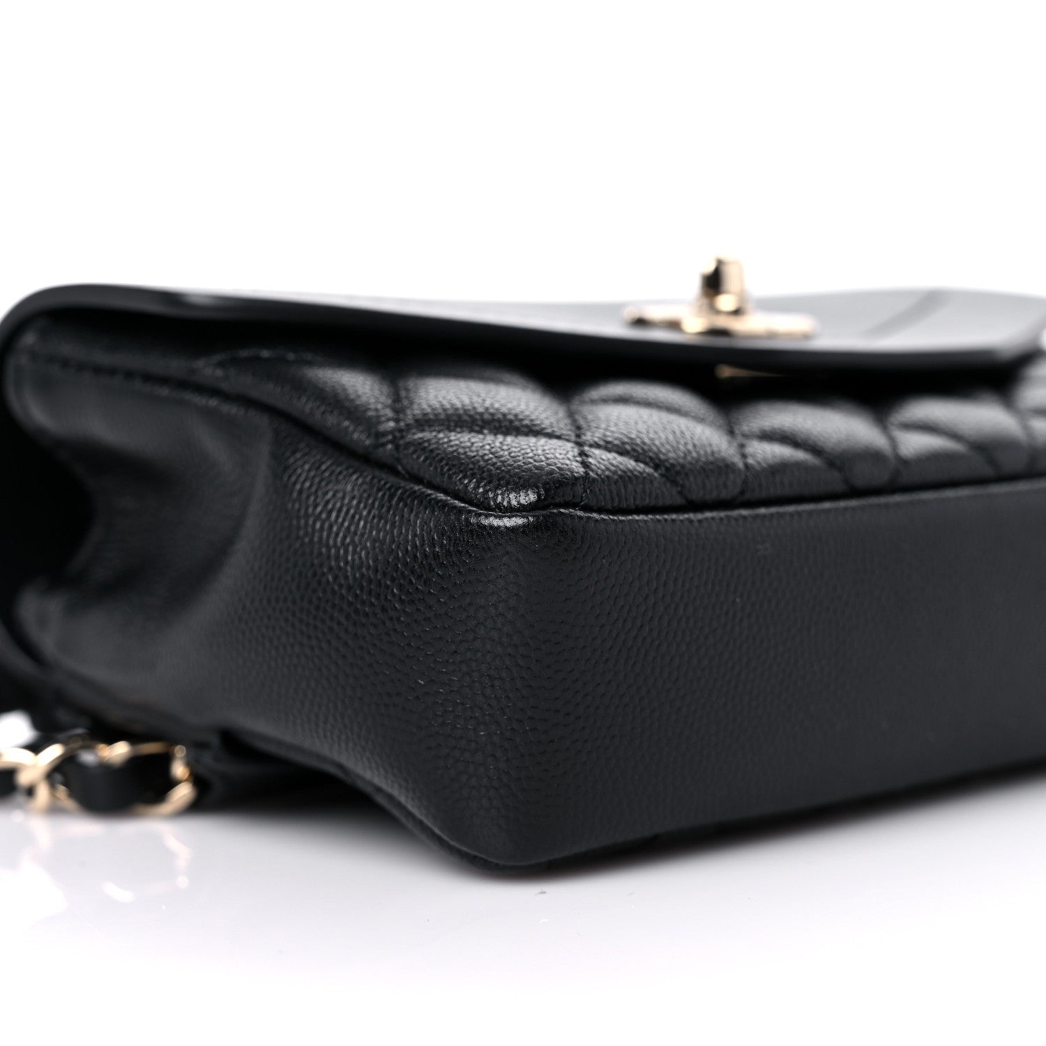 Chanel Calfskin Flap Chain Waist Bag Black 8 of 11
