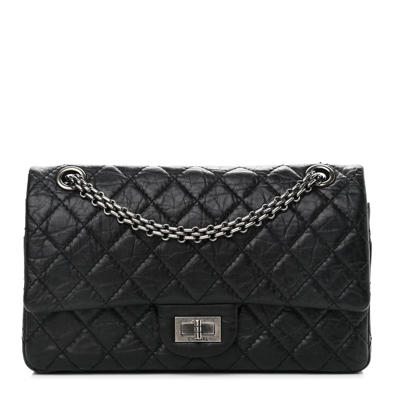 Chanel Aged Calfskin Quilted 2.55 Reissue 225 Flap Black 1 of 13