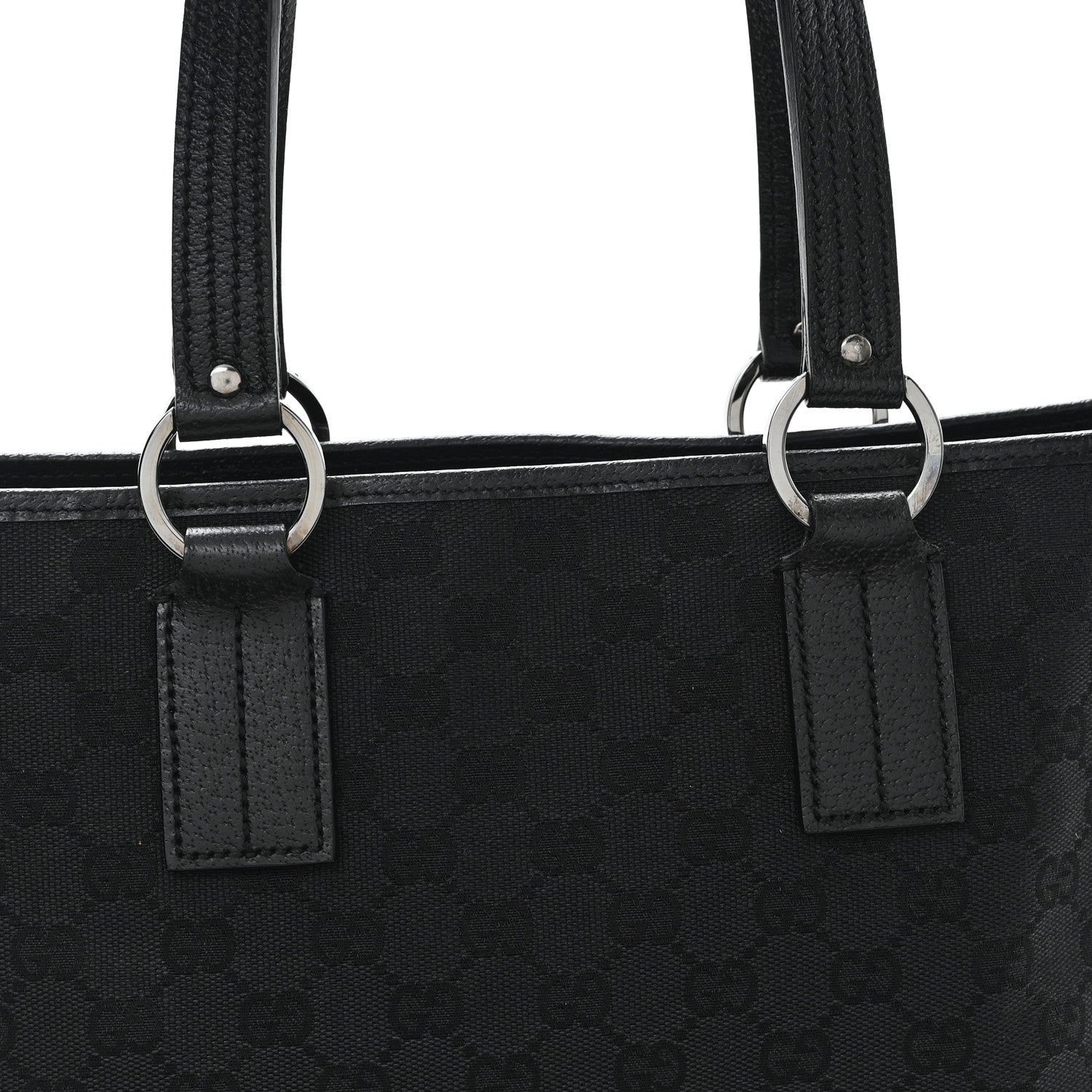 Gucci Monogram Medium Tote Black 8 of 10