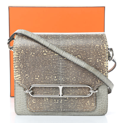 Hermes Matte Alligator Lizard Mini Sac Roulis Ombre Gris Perle 17 of 17