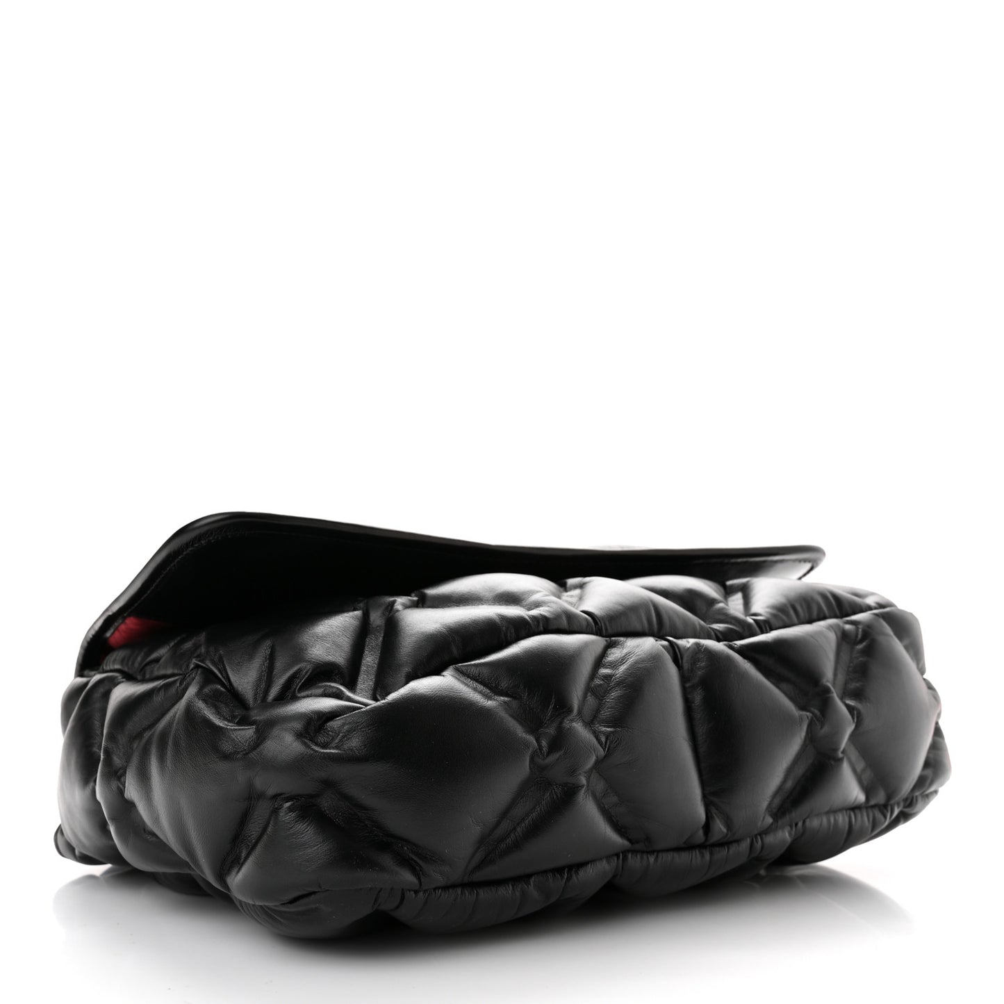 Calfskin Quilted Large Chesterfield Flap Black
