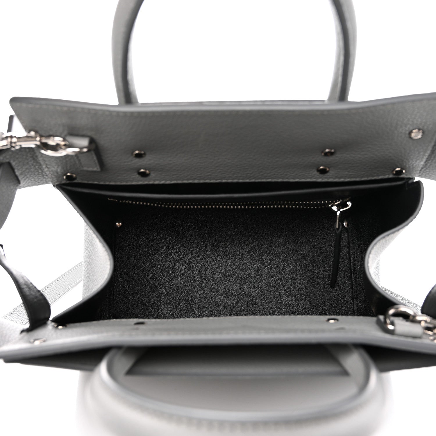 Givenchy Grained Calfskin Mini Horizon Satchel Pearl Grey 5 of 9