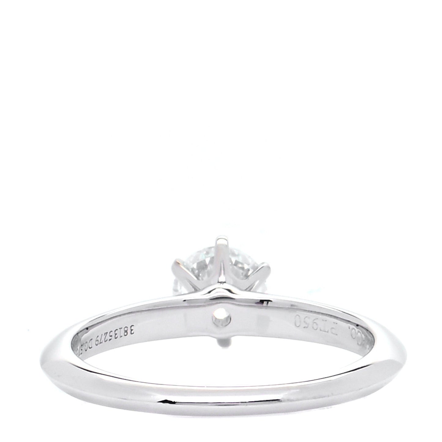 Platinum Diamond .57ct Solitaire Engagement Ring 51 5.75