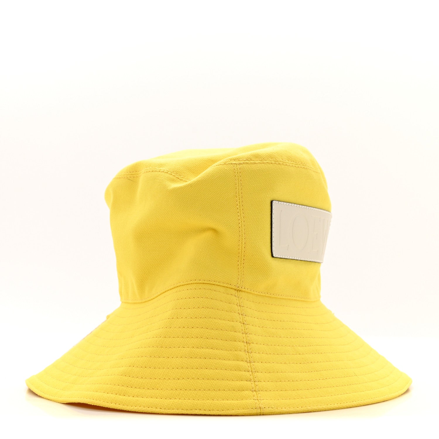 Loewe Canvas Calfskin Fisherman Bucket Hat 59 Yellow 6 of 9
