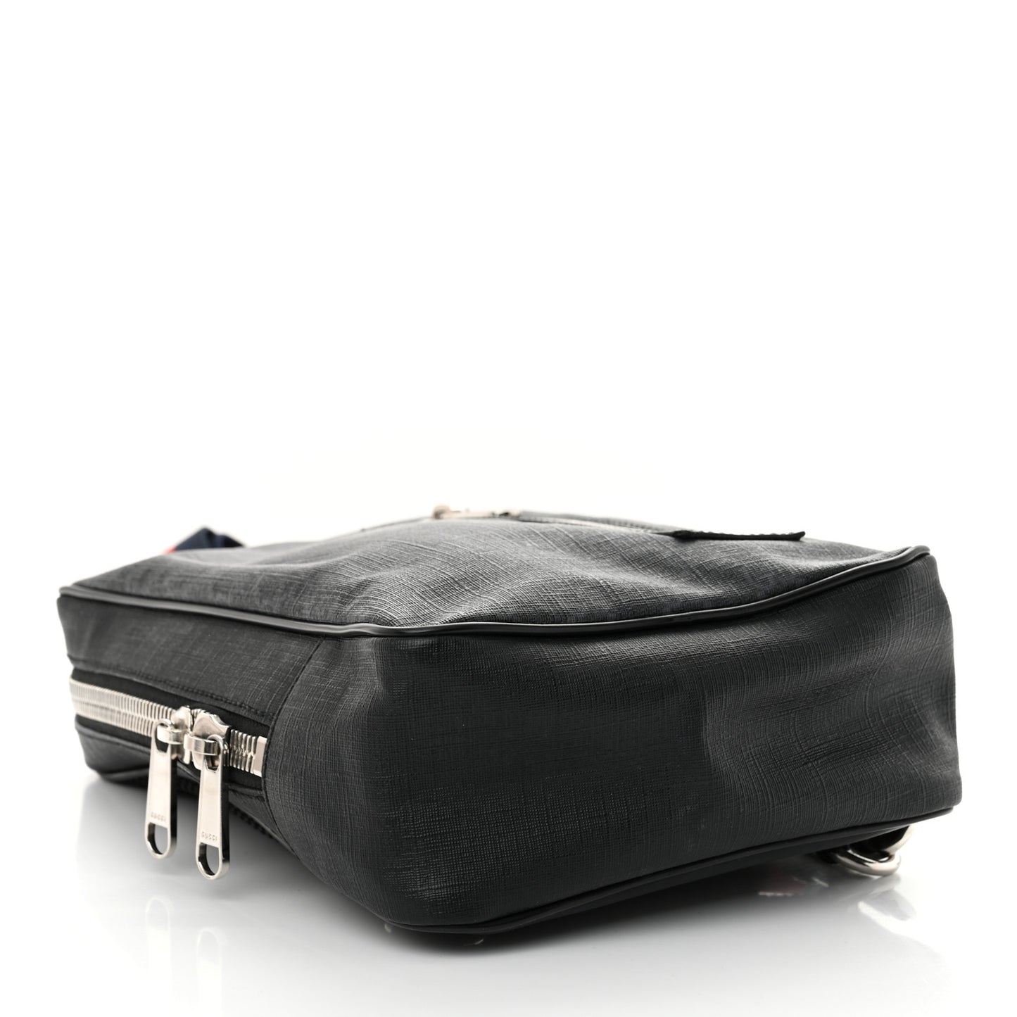 GG Supreme Monogram Web Belt Bag Black Grey
