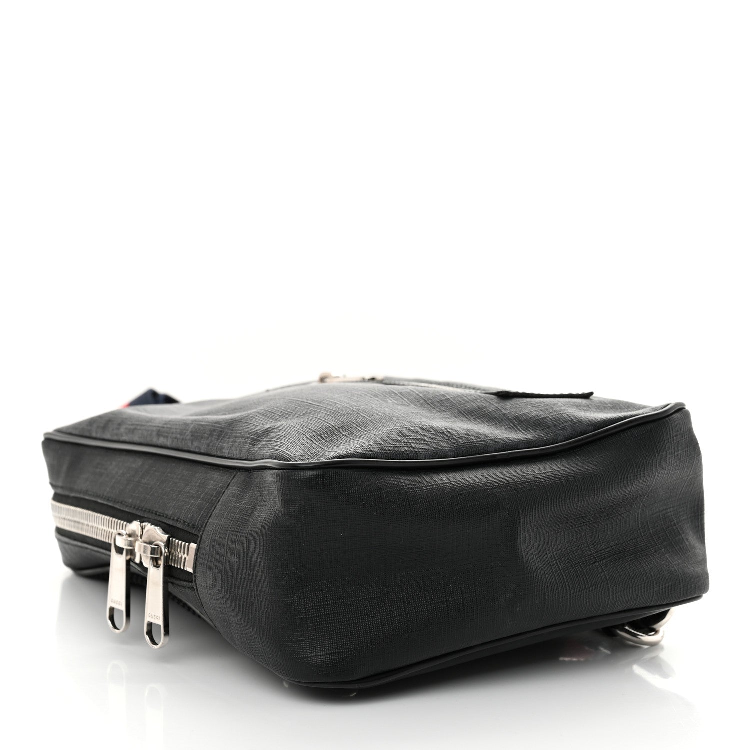 Gucci GG Supreme Monogram Web Belt Bag Black Grey 4 of 12