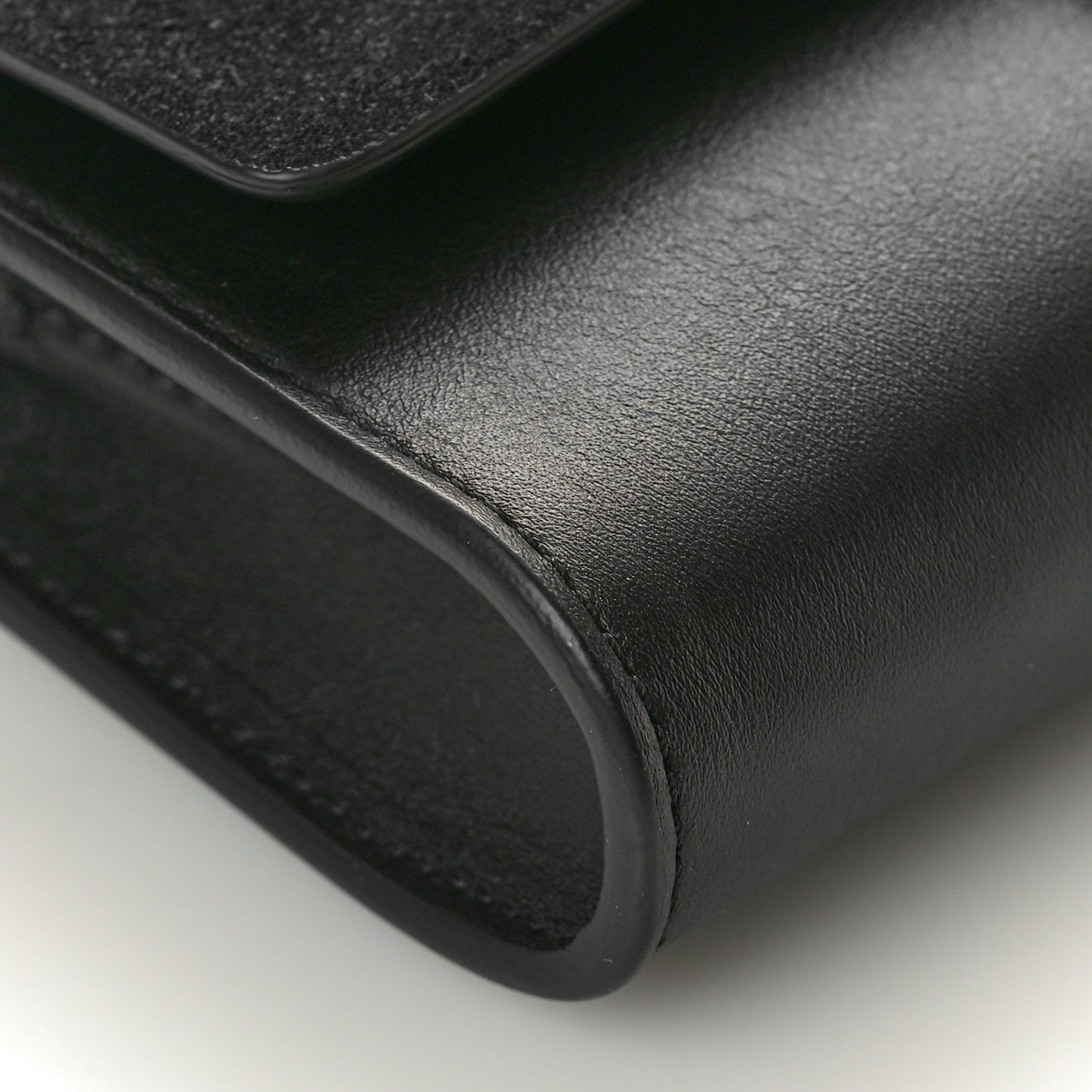 Suede Calfskin Mini Faye Shoulder Bag Black