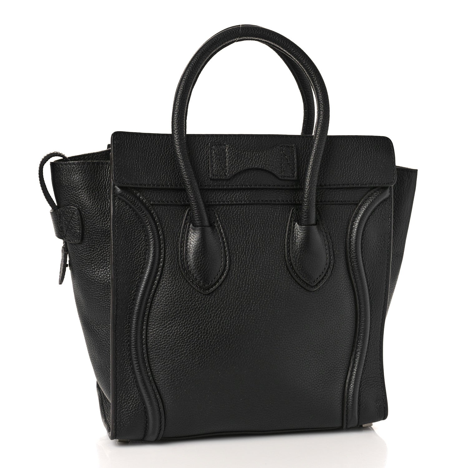 Celine Drummed Calfskin Micro Luggage Black 3 of 8