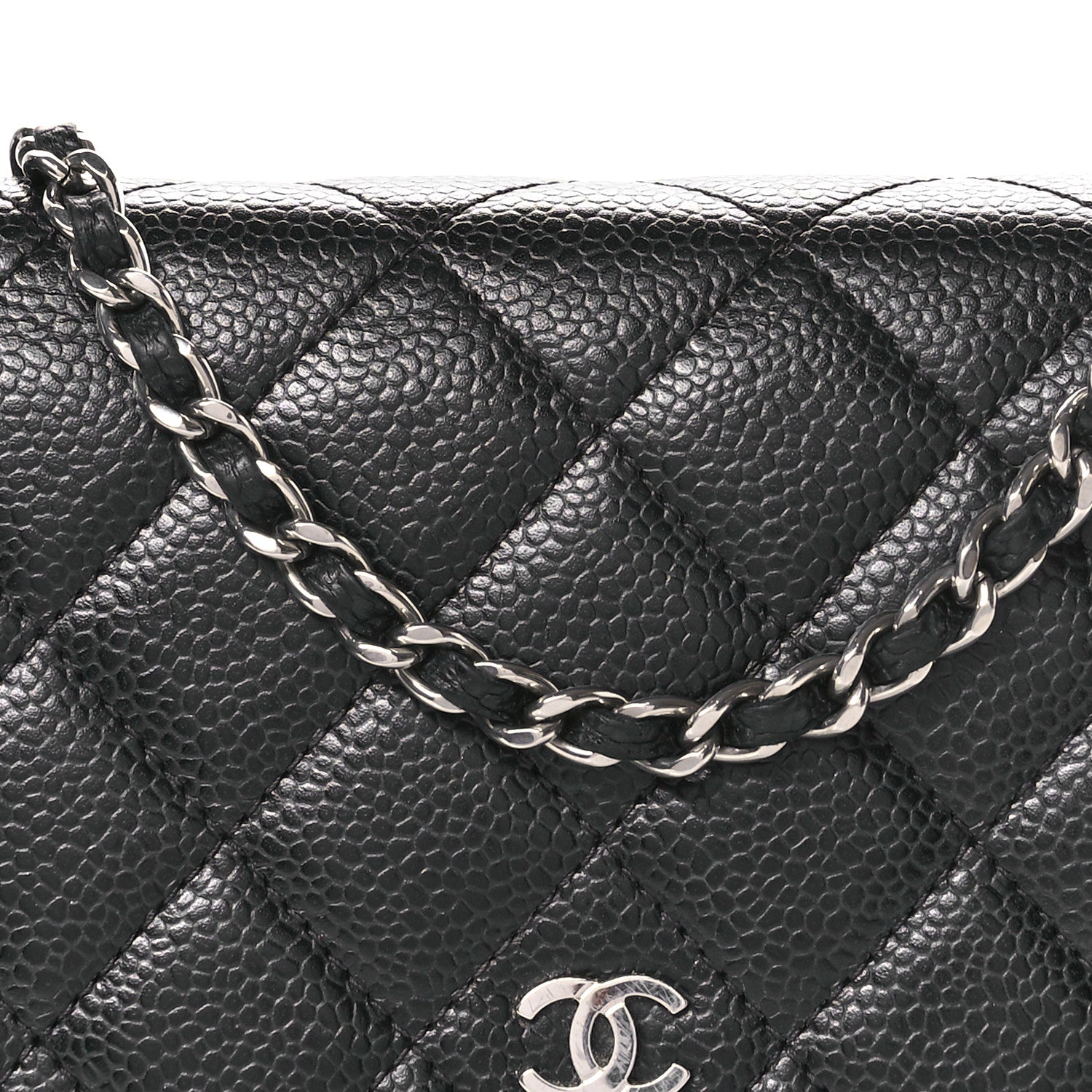 Chanel Caviar Quilted Wallet on Chain WOC Black 9 of 12