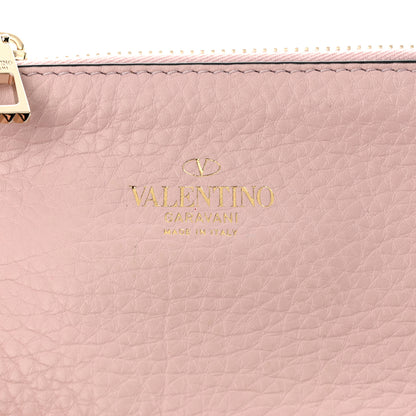 Valentino Garavani Grained Calfskin Small Rockstud Flip Lock Tote Black Rose Quartz 7 of 12