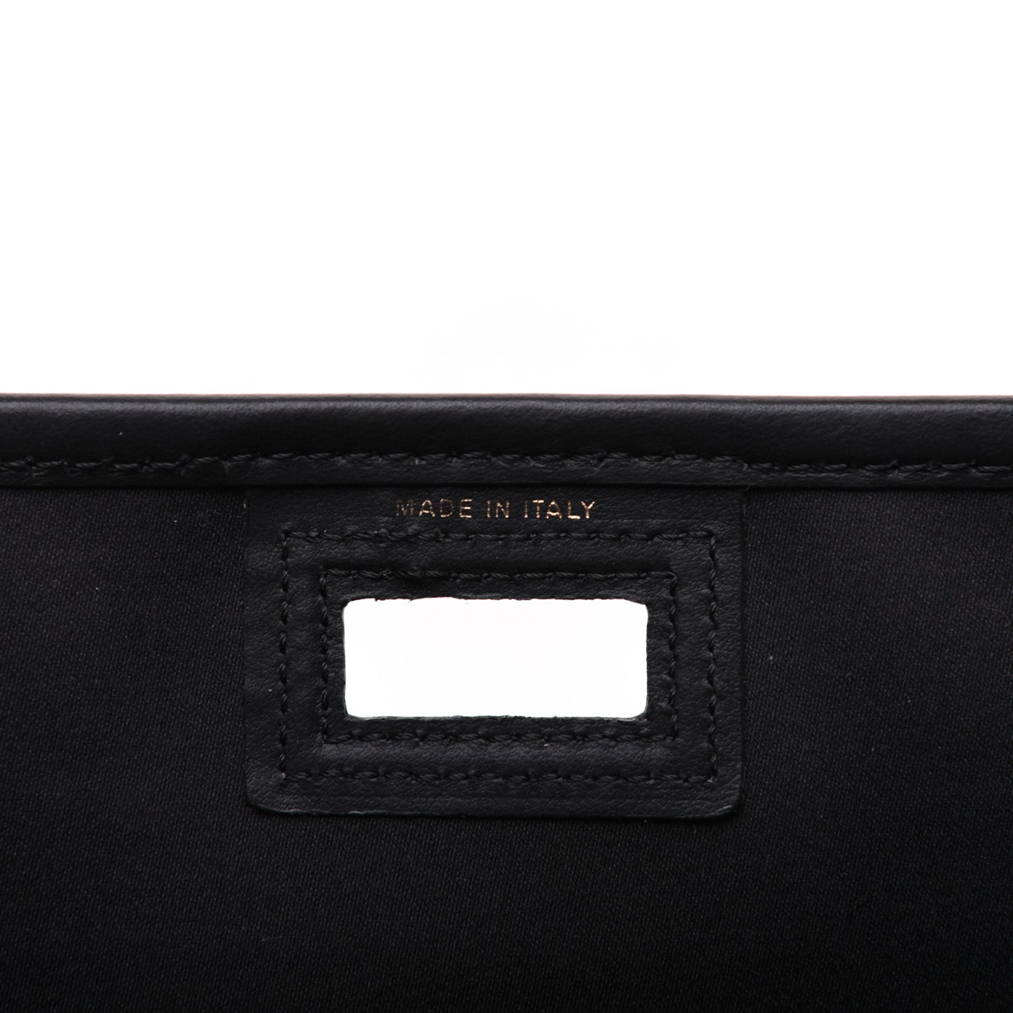 Glazed Fabric Vitello Century FF 1974 Stamp Patch Mini Peekaboo Defender Cover Mogano Panna Black
