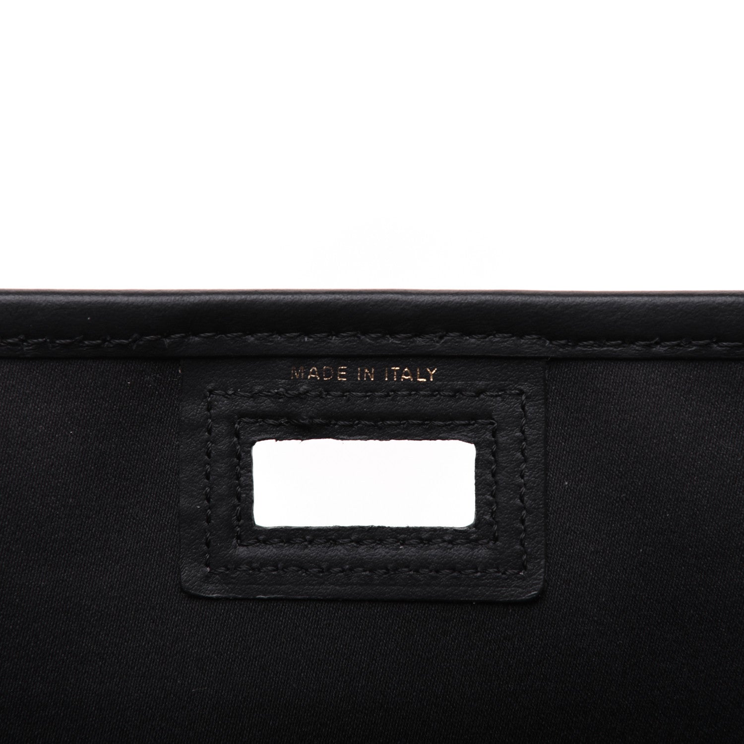Fendi Glazed Fabric Vitello Century FF 1974 Stamp Patch Mini Peekaboo Defender Cover Mogano Panna Black 10 of 15