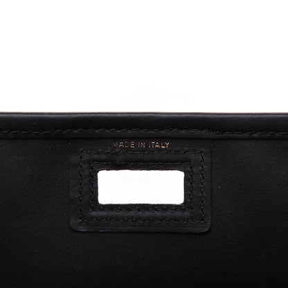 Fendi Glazed Fabric Vitello Century FF 1974 Stamp Patch Mini Peekaboo Defender Cover Mogano Panna Black 10 of 15