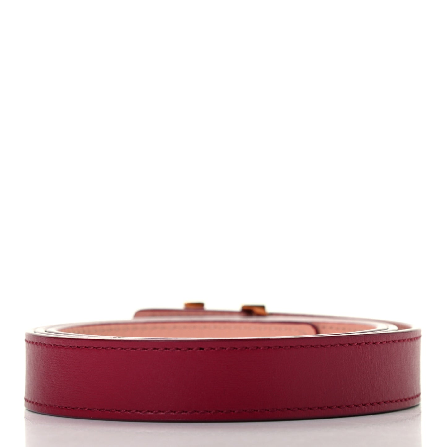 Calfskin 20mm LV Initiales Belt 80 32 Bordeaux