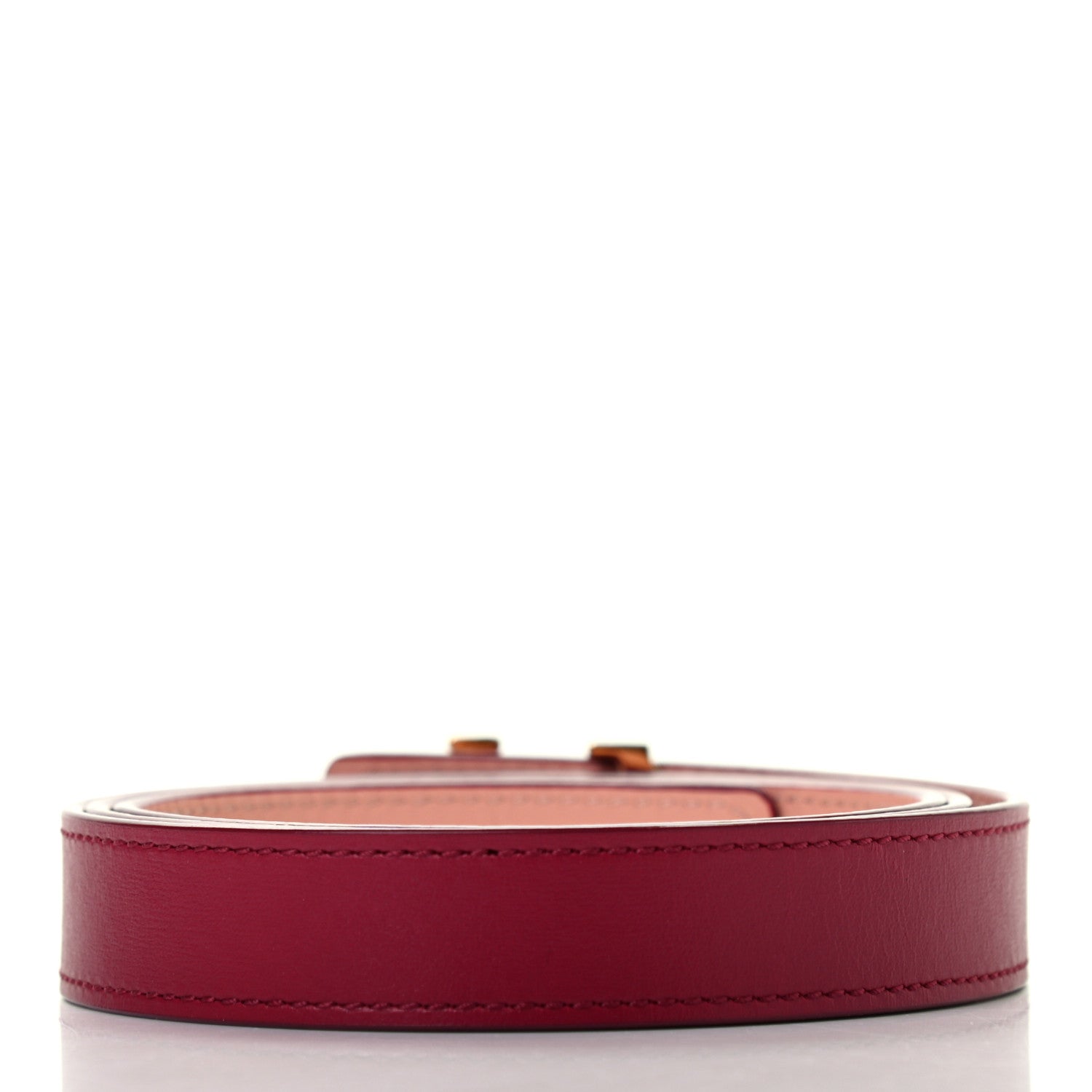Louis Vuitton Calfskin 20mm LV Initiales Belt 80 32 Bordeaux 2 of 5