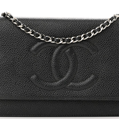 Chanel Caviar Timeless CC Wallet On Chain WOC Black 9 of 14