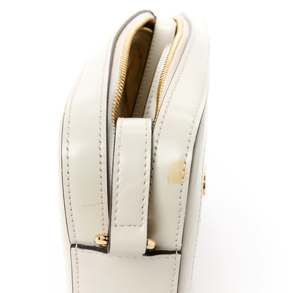 Gucci Canvas Calfskin Flora Infinity Cutout Shoulder Bag White Multicolor 11 of 11