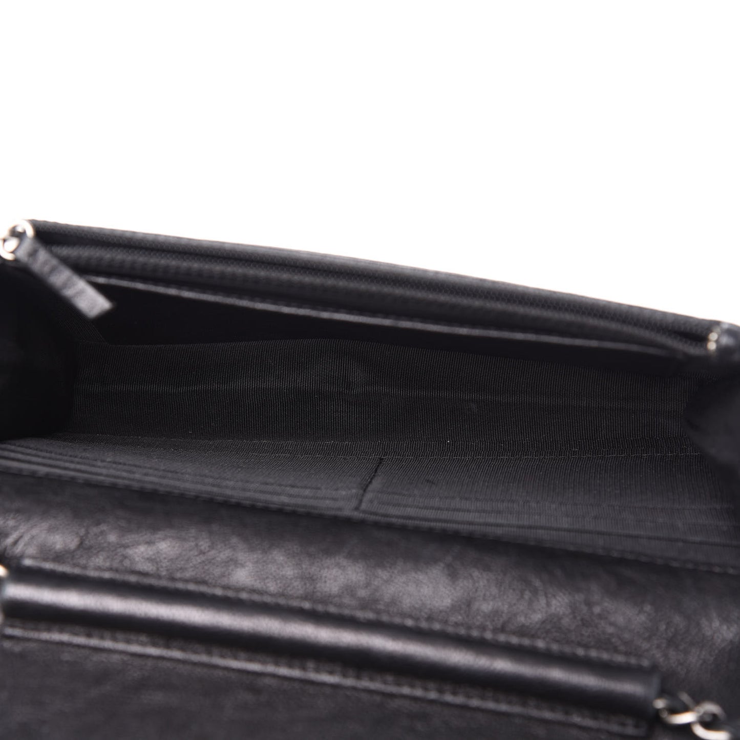 Crumpled Lambskin Studded Paris Dallas Wallet On Chain WOC Black