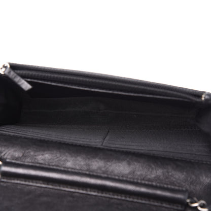 Chanel Crumpled Lambskin Studded Paris Dallas Wallet On Chain WOC Black 5 of 11