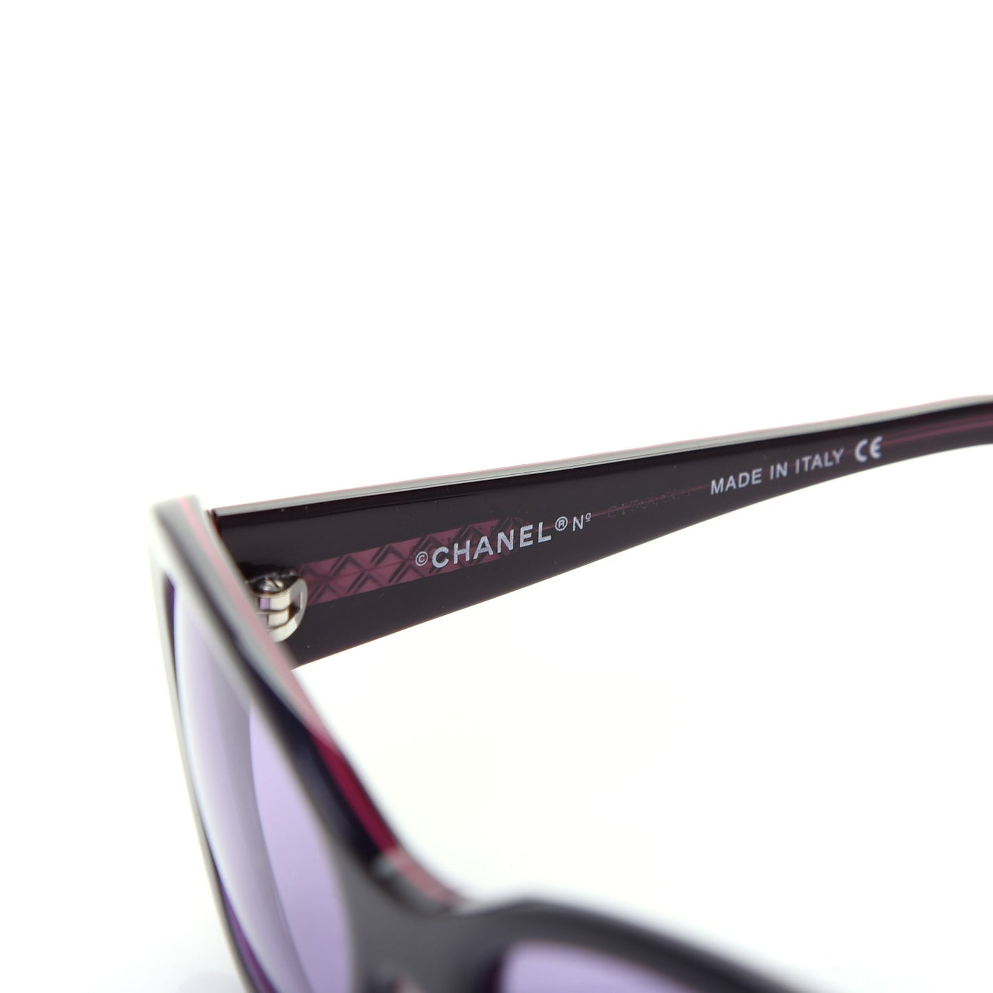 Acetate Quilted CC Sunglasses 5023 Black