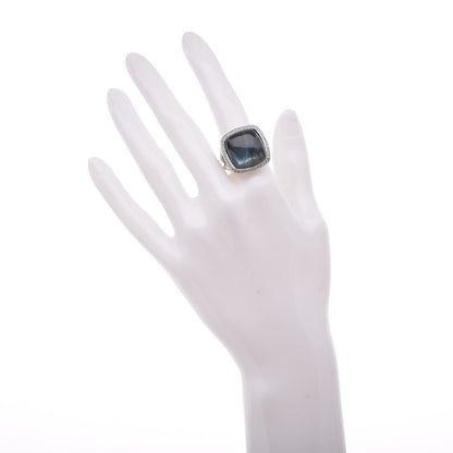 David Yurman Sterling Silver Diamond Labradorite 17mm Albion Ring 54 7 2 of 6