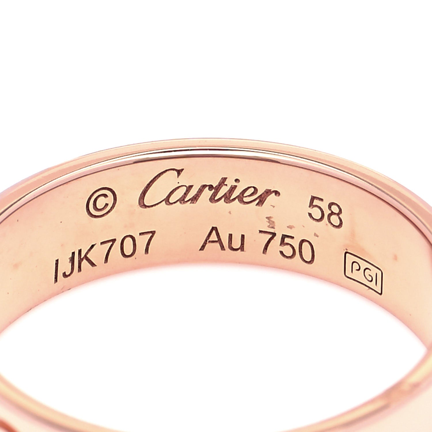 Cartier 18K Pink Gold 5.5mm LOVE Ring 58 8.25 4 of 5