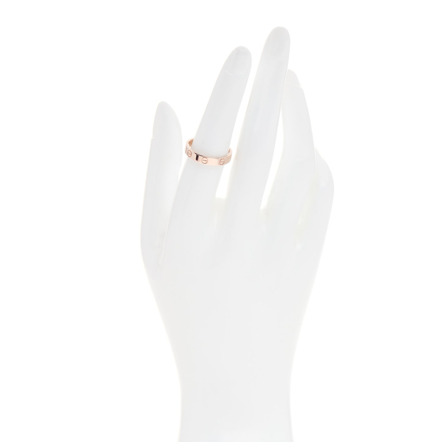 18K Pink Gold 3.5mm LOVE Wedding Band Ring 54 6.75