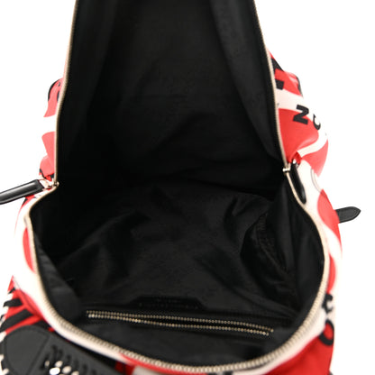 Stella McCartney Nylon Eco Alter Nappa Thanks Girl Backpack Red White Black 5 of 9