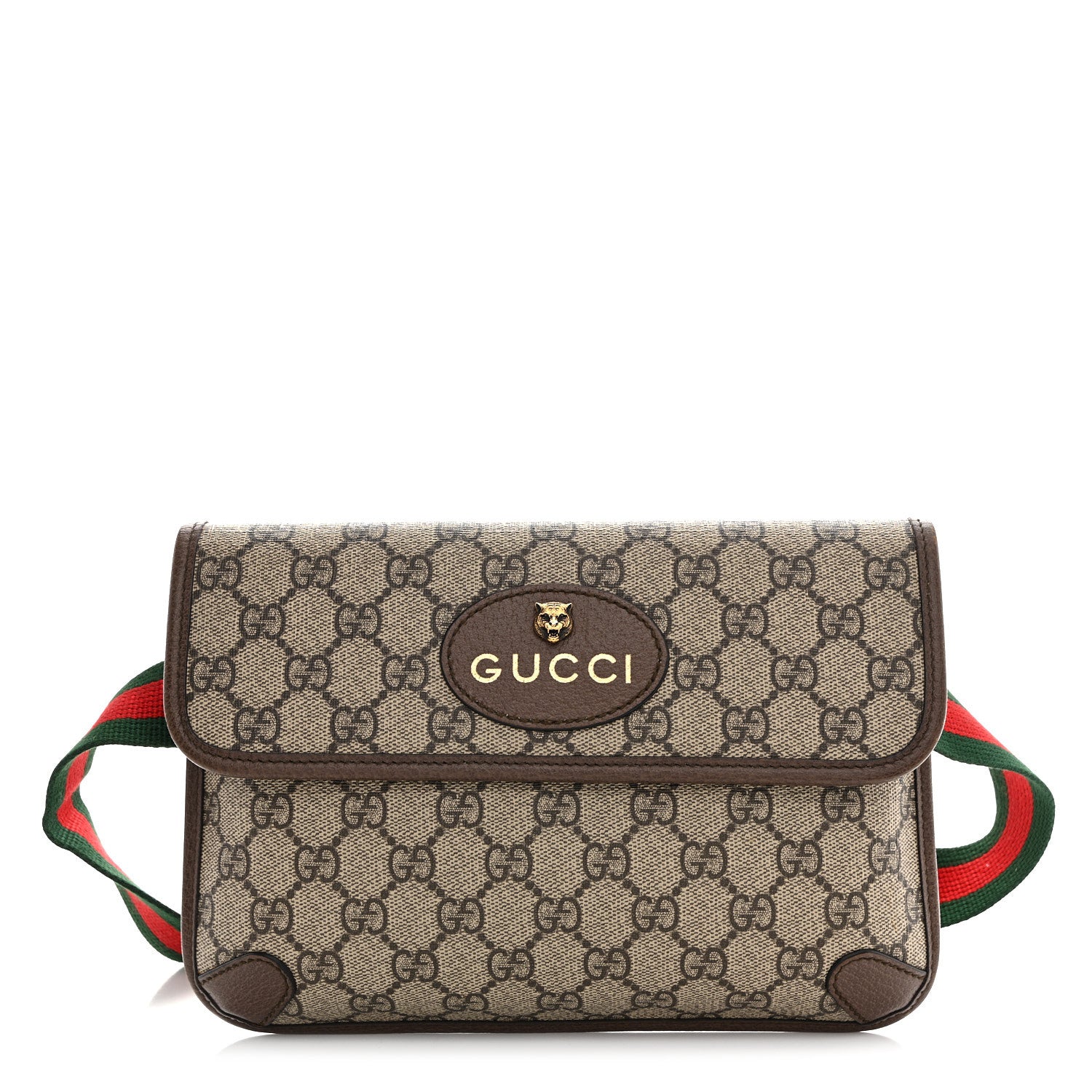 Gucci GG Supreme Monogram Neo Vintage Web Belt Bag Brown 1 of 14