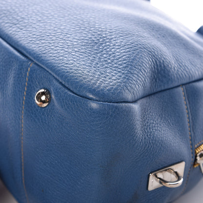 Prada Vitello Daino Dome Satchel Cobalto 13 of 15