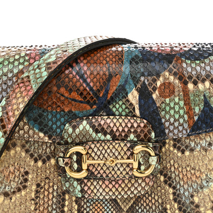 Gucci Snakeskin Horsebit 1955 Shoulder Bag Multicolor 8 of 14