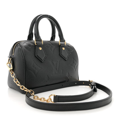 Louis Vuitton Empreinte Monogram Giant Speedy Bandouliere 20 Black 3 of 12
