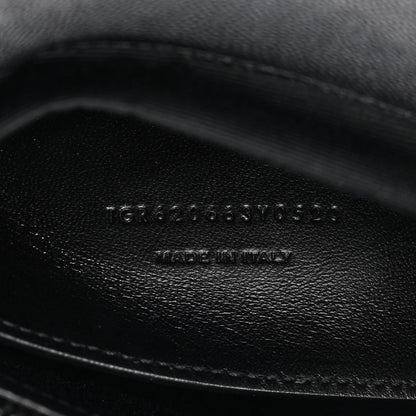 Saint Laurent Grain De Poudre Medium West Hollywood Monogram Fold-Over Black 7 of 12