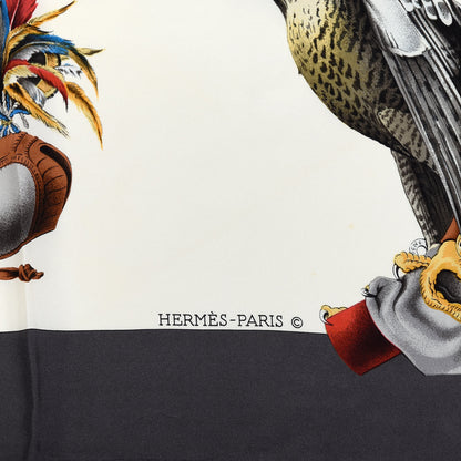 Hermes Silk Chasse A Vol Scarf 90 8 of 8