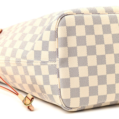 Louis Vuitton Damier Azur Neo Neverfull MM Rose Ballerine 7 of 9