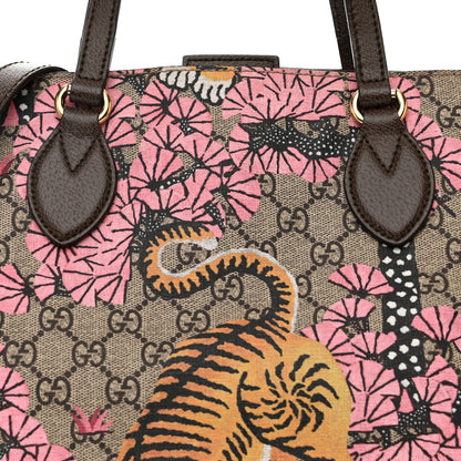 Gucci Soft GG Supreme Monogram Bengal Medium Crossbody Tote Beige Pink 9 of 13