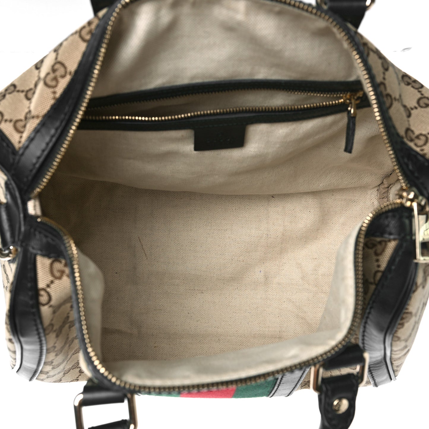 Monogram Vintage Web Medium Boston Dark Brown