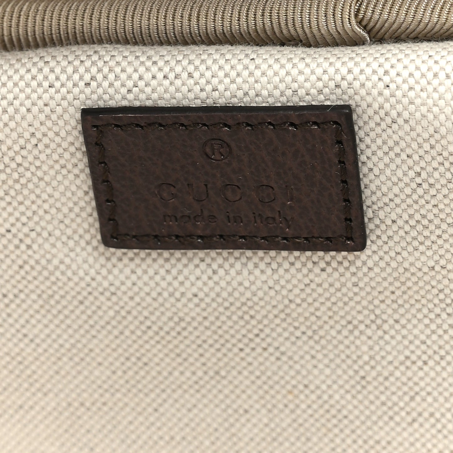 Monogram Jumbo GG Textured Dollar Calfskin Web Small Savoy Cabin Trolley Camel Ebony New Acero
