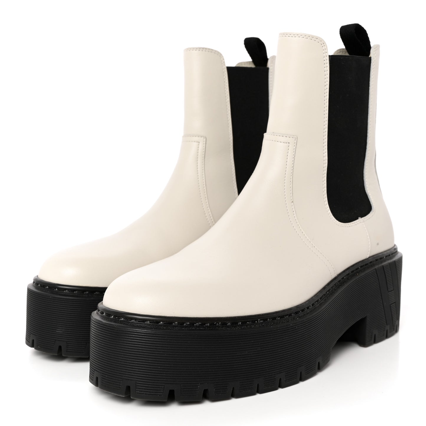 Calfskin Harrow Ankle Boots 36.5 Beige Glaise