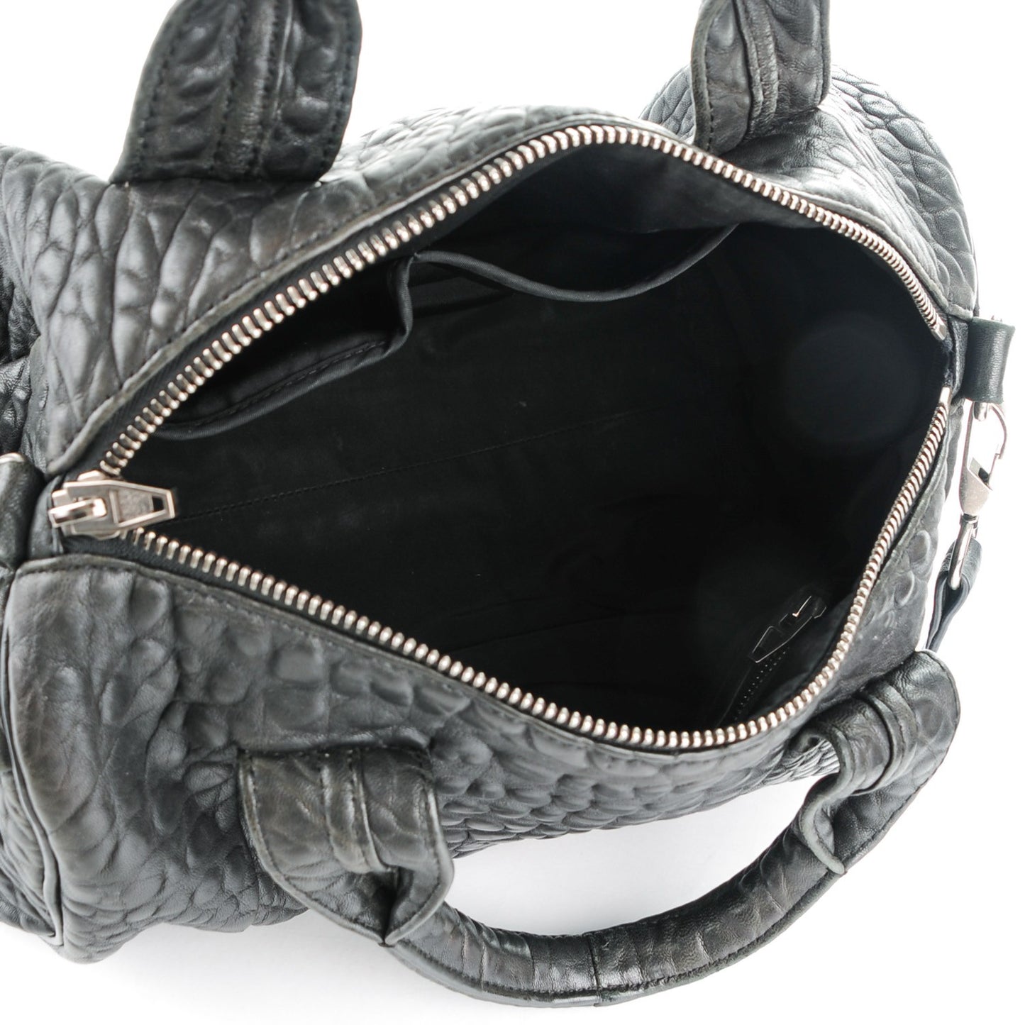 Pebbled Lambskin Rocco Black Nickel Hardware