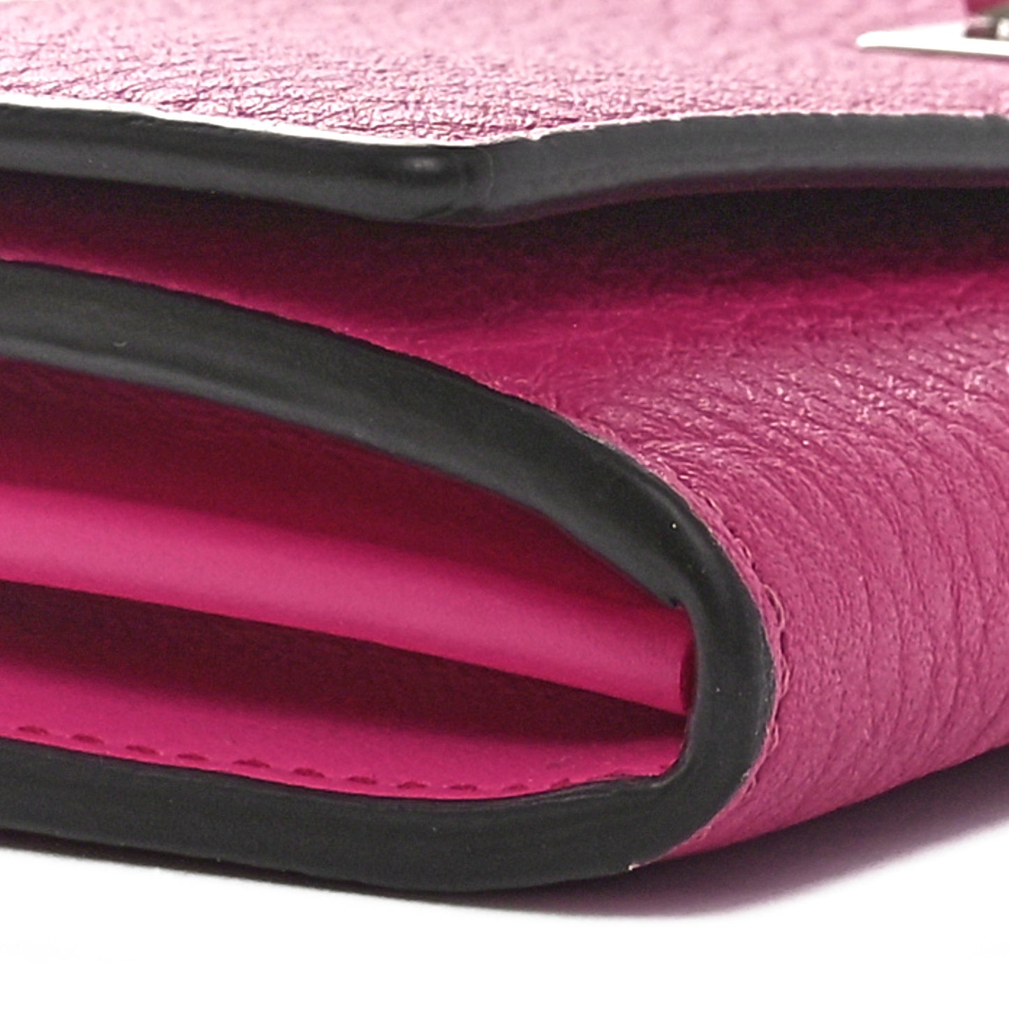 Cuoio Romano Vitello Grace Selleria Peekaboo Continental Wallet Geranio