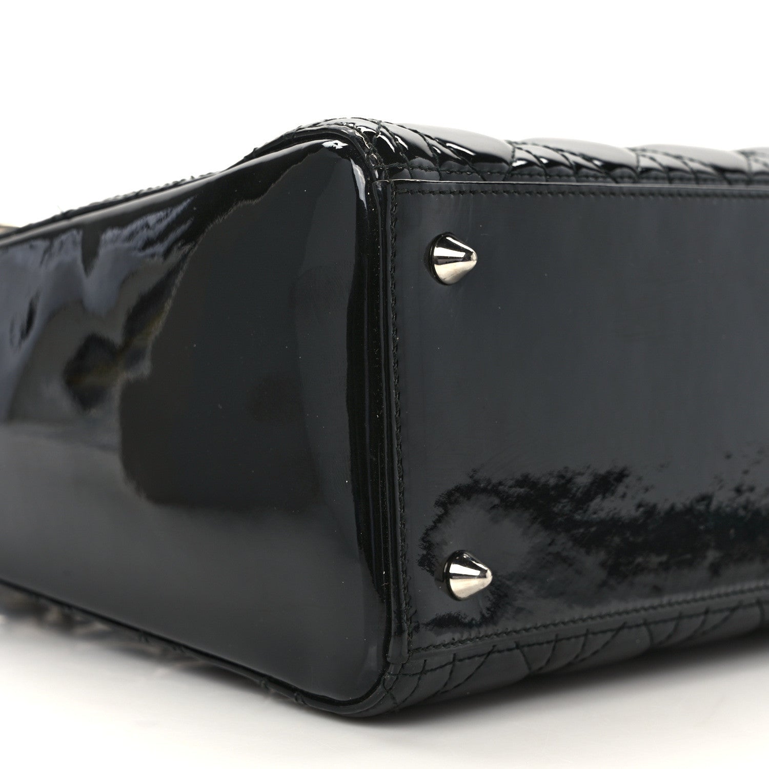 Christian Dior Patent Cannage Medium Lady Dior Black 9 of 12