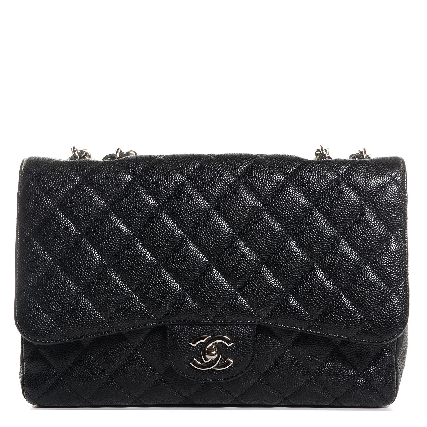 Chanel Caviar Jumbo Single Flap Black 1 of 9