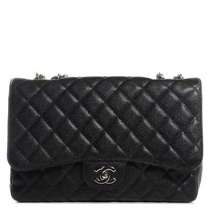 Chanel Caviar Jumbo Single Flap Black 1 of 9