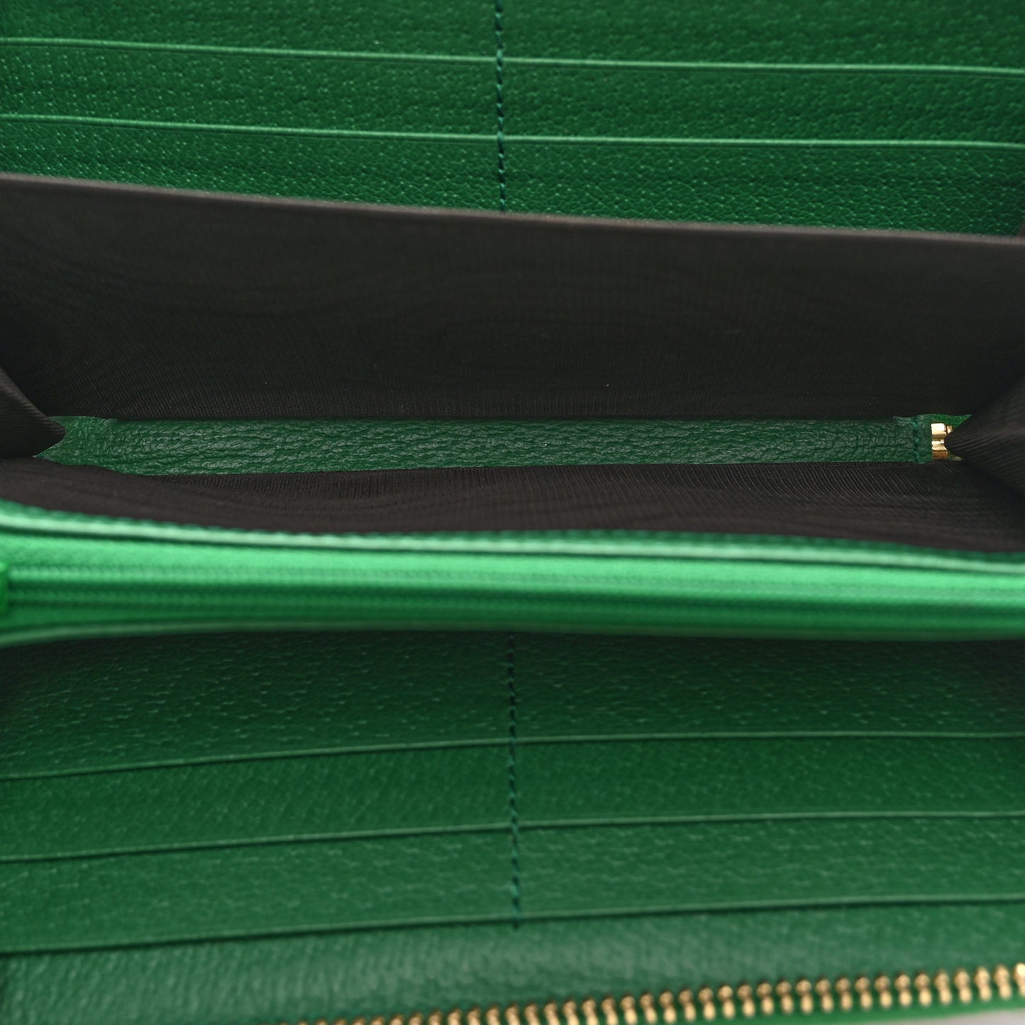 GG Supreme Monogram Flora Ophidia Zip Around Wallet Green