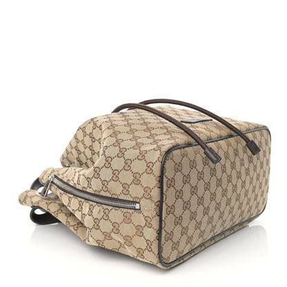 Gucci Monogram Dollar Calfskin O Drawstring Backpack Beige Ebony Testa di Moro Dark Chocolate 4 of 9