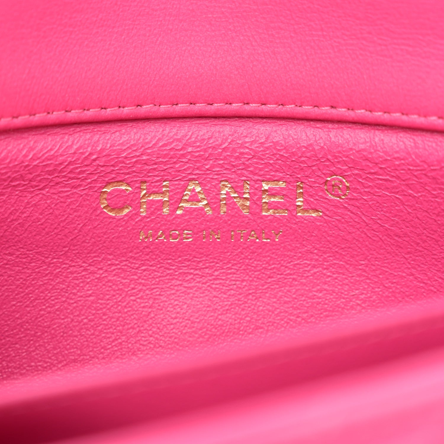 Chanel Lambskin Chevron Quilted Extra Mini Rectangular Flap Dark Pink 7 of 13